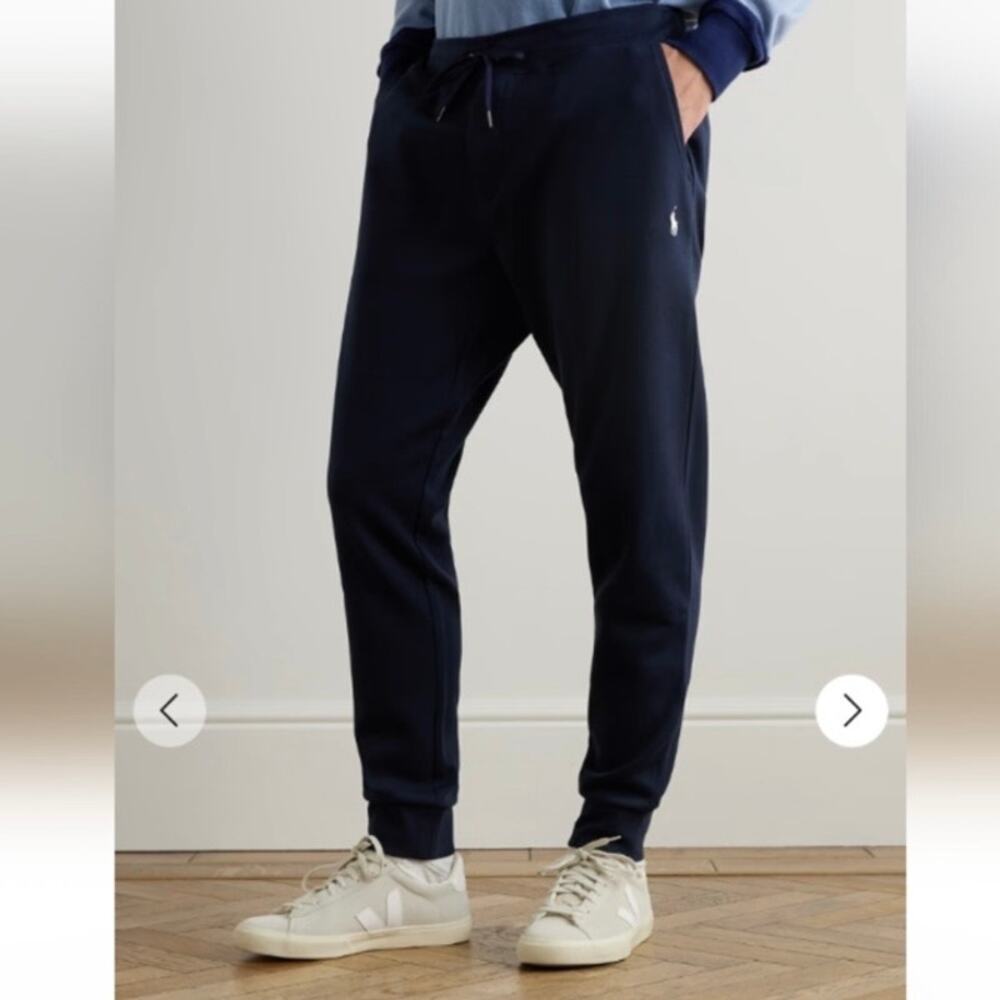 Polo Ralph Lauren Mens XXL Navy Joggers Drawstring Waist White Small Pony